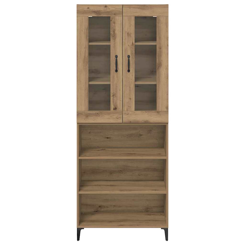 Highboard Artisan-Eiche 69,5 x 34 x 180 cm Holzwerkstoff