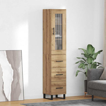 Highboard Artisan-Eiche 69,5 x 34 x 180 cm Holzwerkstoff