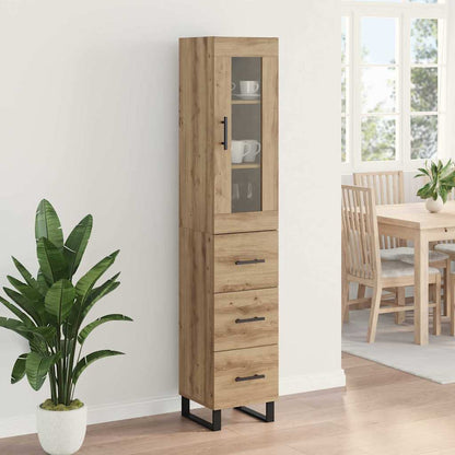 Highboard Artisan-Eiche 69,5 x 34 x 180 cm Holzwerkstoff