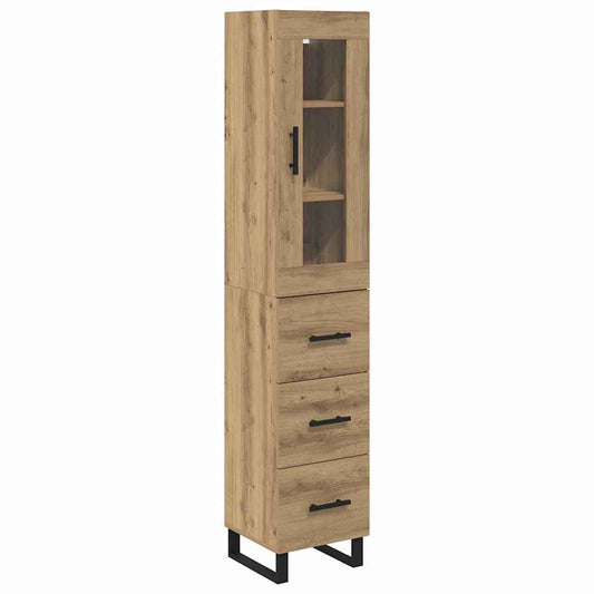 Highboard Artisan-Eiche 69,5 x 34 x 180 cm Holzwerkstoff