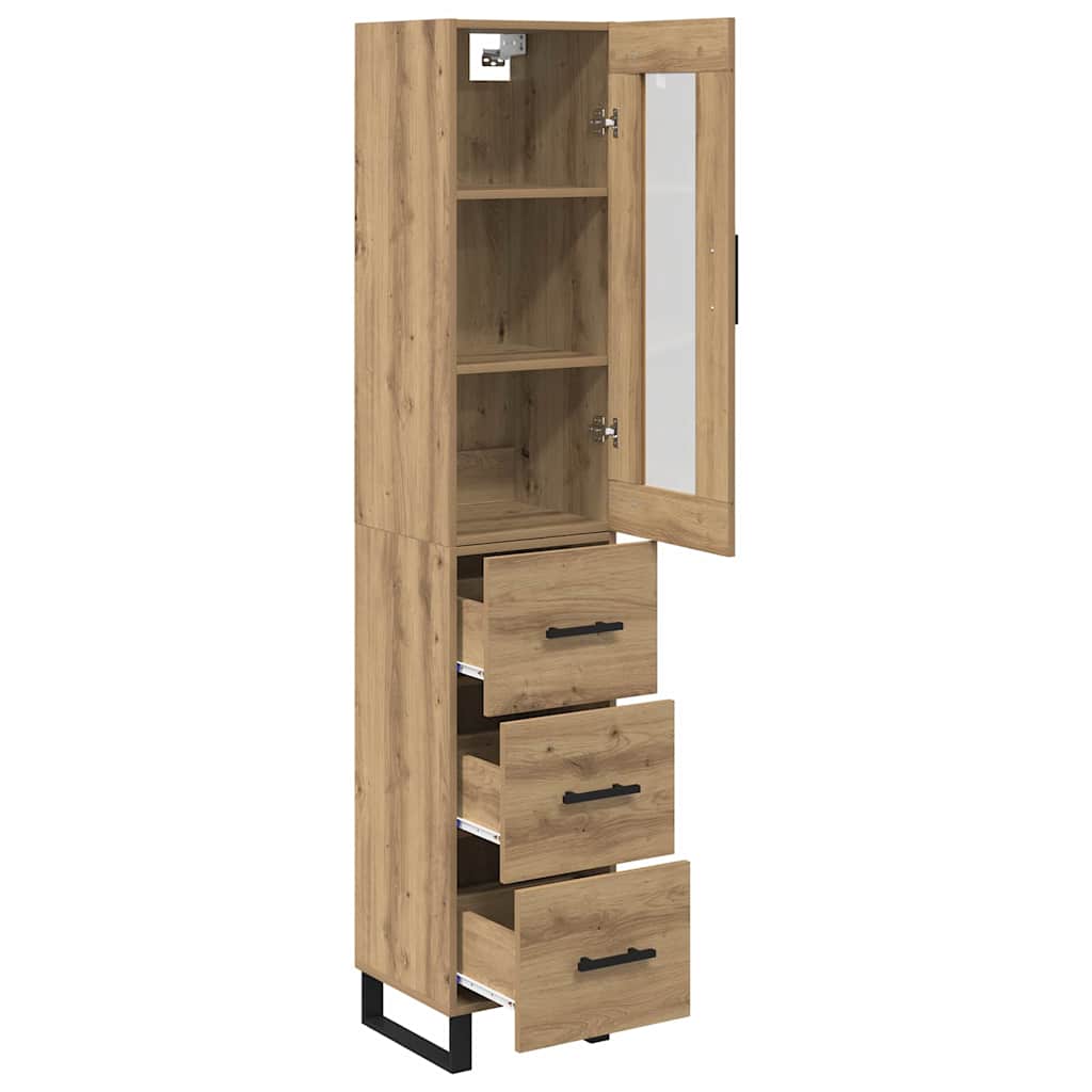Highboard Artisan-Eiche 69,5 x 34 x 180 cm Holzwerkstoff