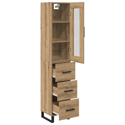 Highboard Artisan-Eiche 69,5 x 34 x 180 cm Holzwerkstoff