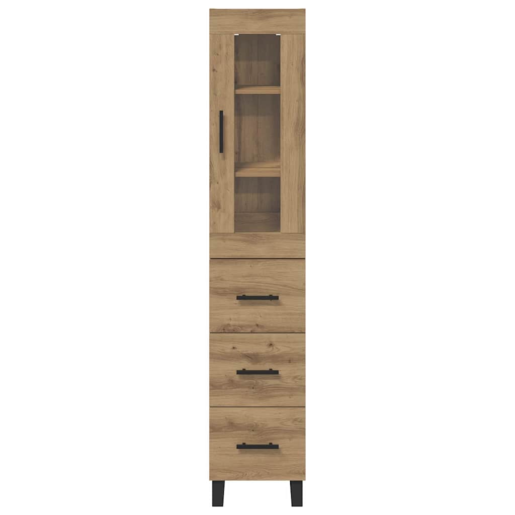 Highboard Artisan-Eiche 69,5 x 34 x 180 cm Holzwerkstoff