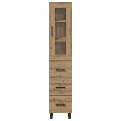 Highboard Artisan-Eiche 69,5 x 34 x 180 cm Holzwerkstoff