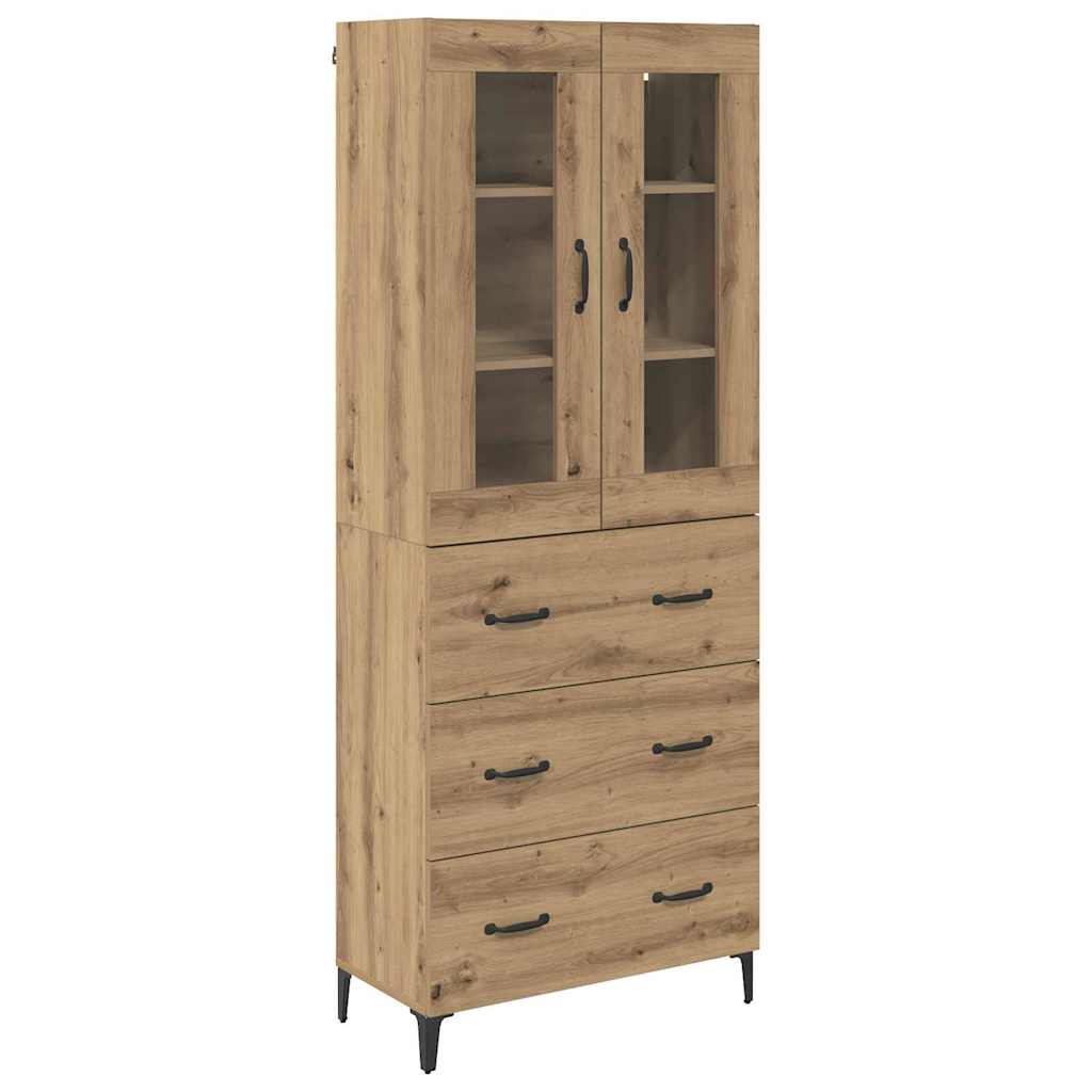 Highboard Artisan-Eiche 69,5 x 34 x 180 cm Holzwerkstoff