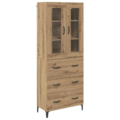 Highboard Artisan-Eiche 69,5 x 34 x 180 cm Holzwerkstoff
