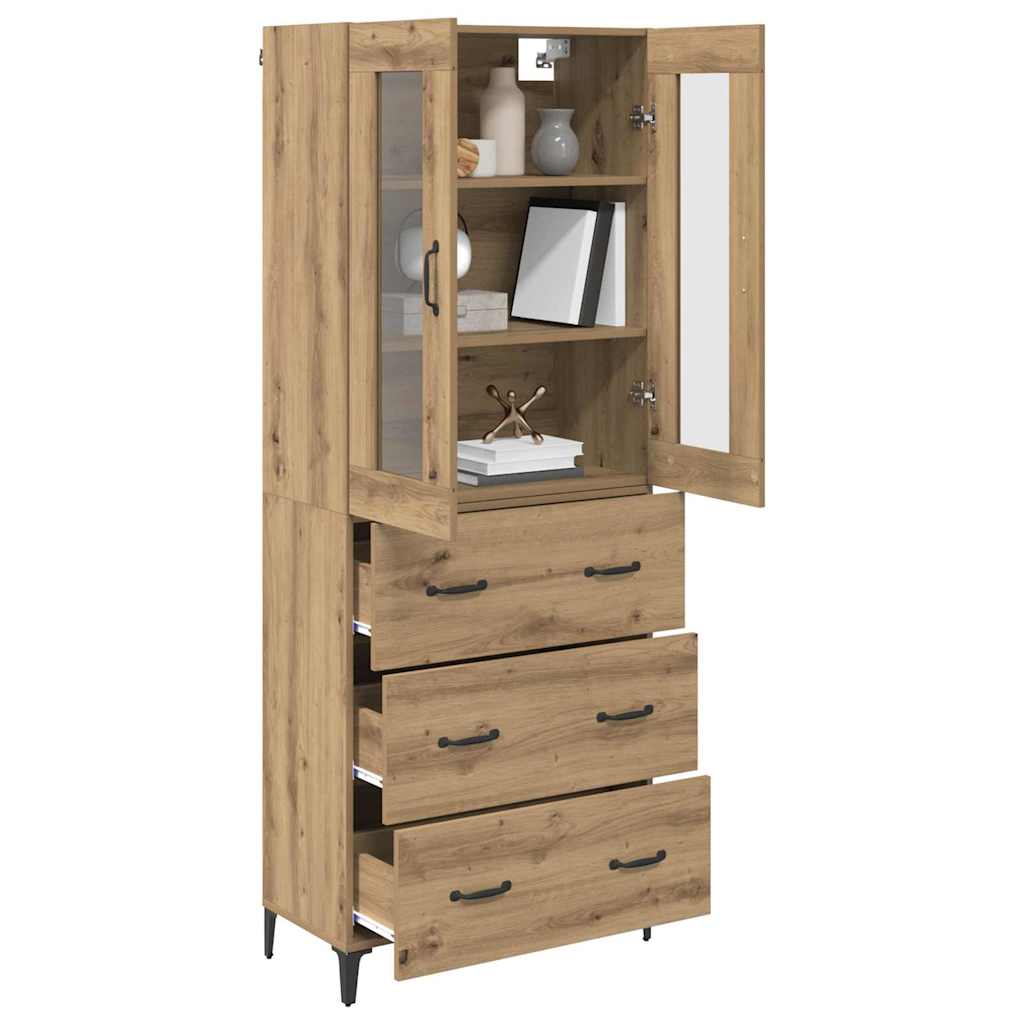 Highboard Artisan-Eiche 69,5 x 34 x 180 cm Holzwerkstoff