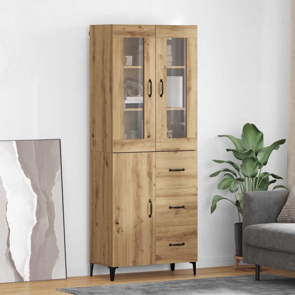 Highboard Artisan-Eiche 69,5 x 34 x 180 cm Holzwerkstoff