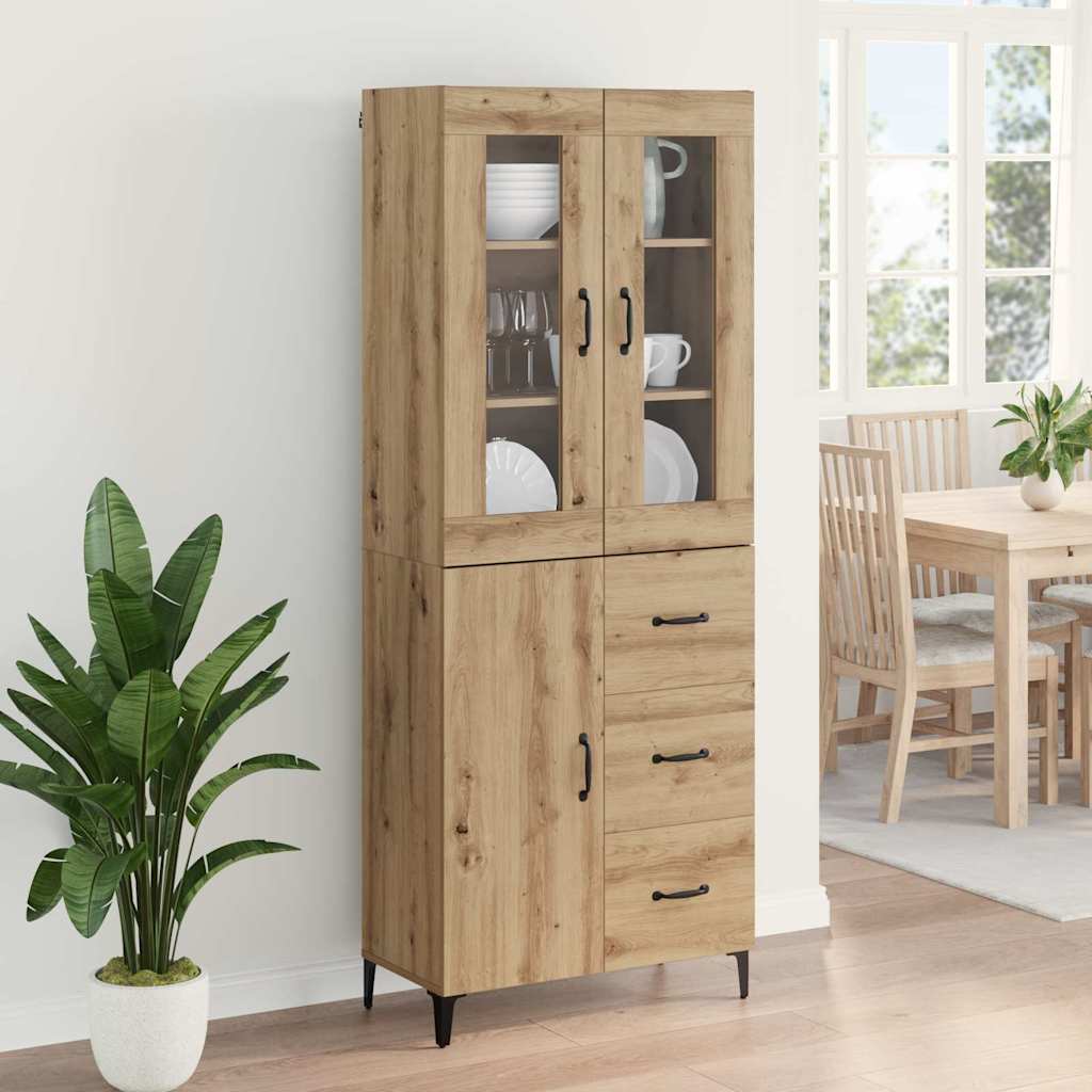 Highboard Artisan-Eiche 69,5 x 34 x 180 cm Holzwerkstoff