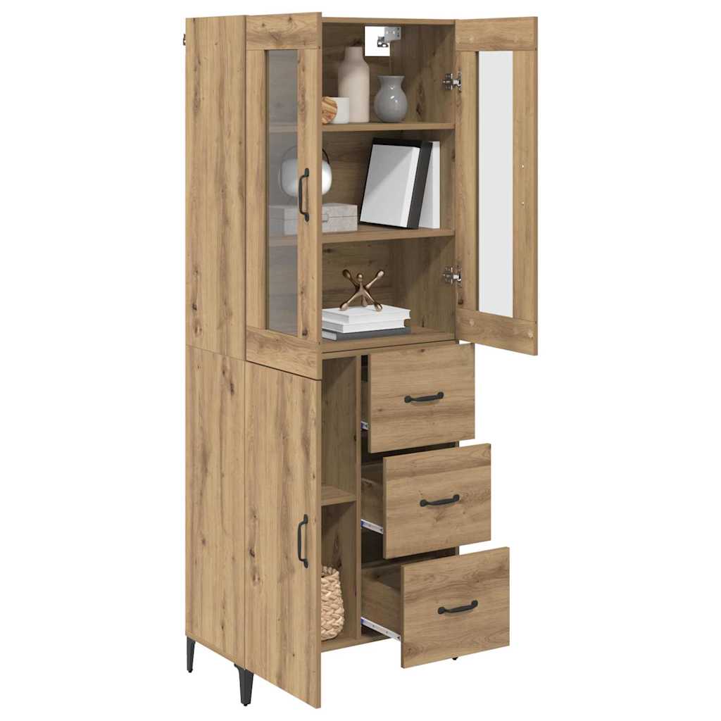 Highboard Artisan-Eiche 69,5 x 34 x 180 cm Holzwerkstoff