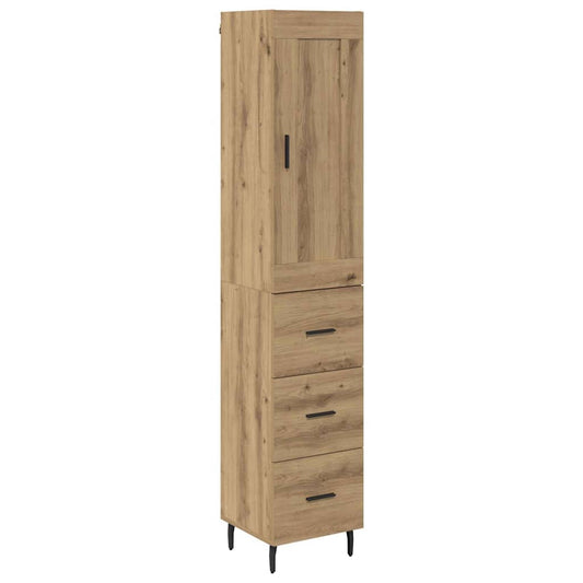 Highboard Artisan-Eiche 34,5 x 34 x 180 cm Holzwerkstoff