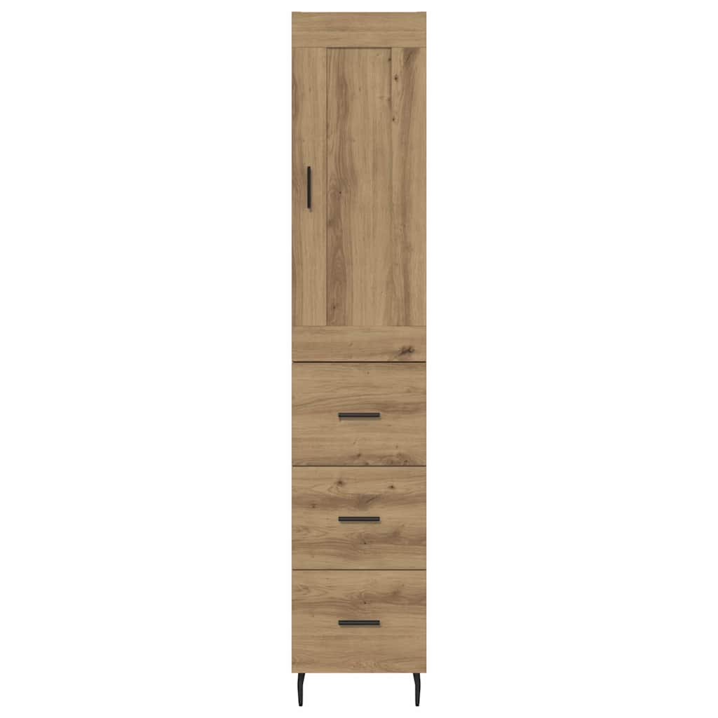 Highboard Artisan-Eiche 34,5 x 34 x 180 cm Holzwerkstoff