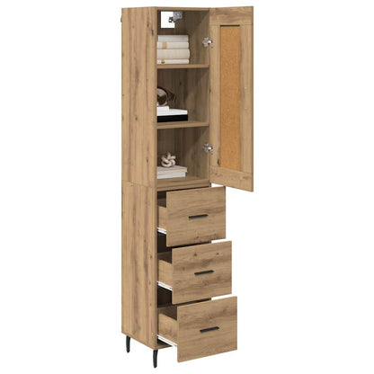 Highboard Artisan-Eiche 34,5 x 34 x 180 cm Holzwerkstoff