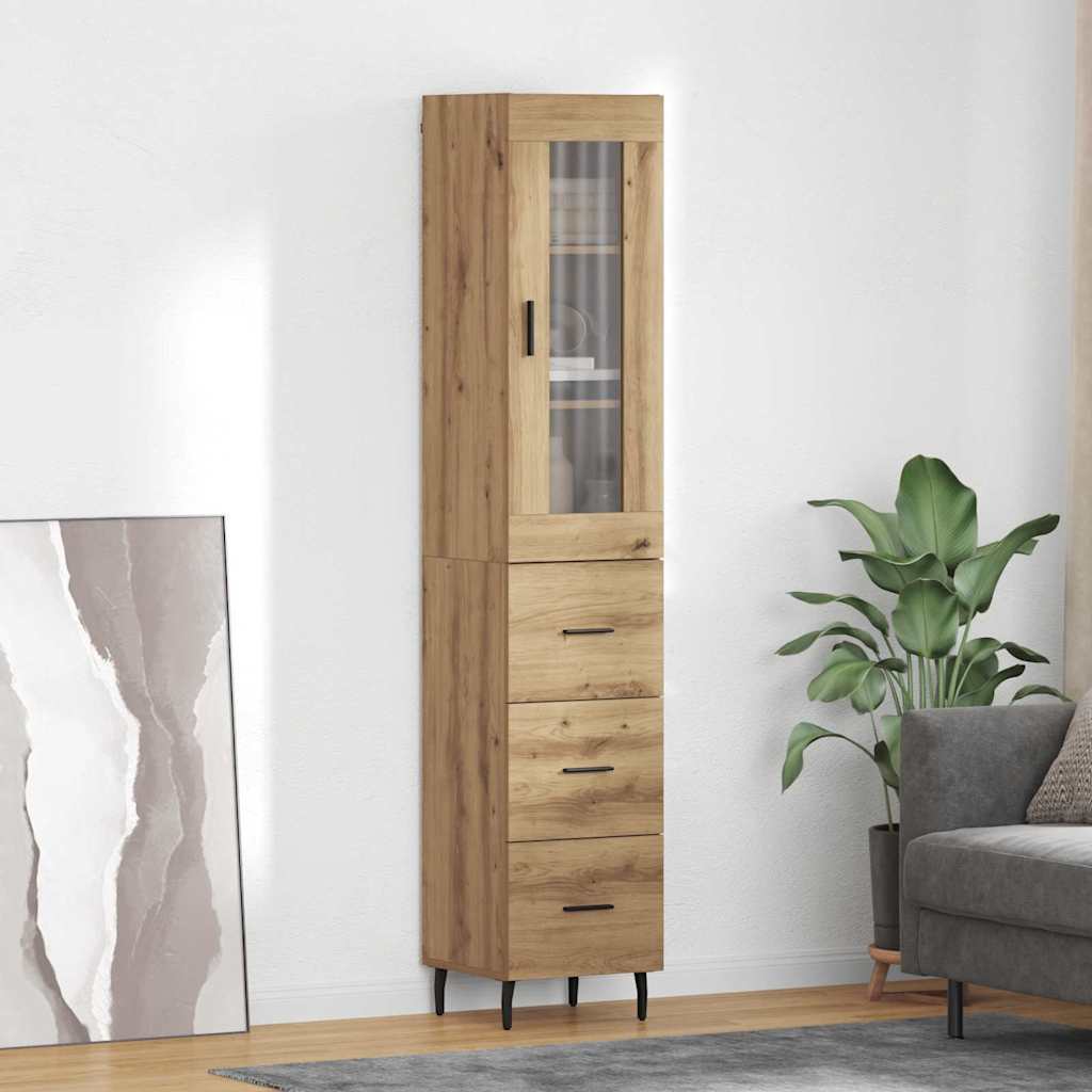 Highboard Artisan-Eiche 34,5 x 34 x 180 cm Holzwerkstoff