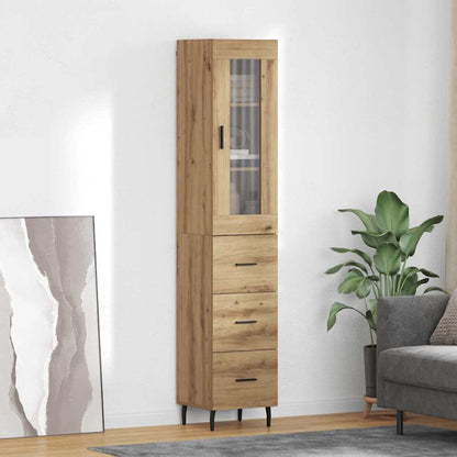 Highboard Artisan-Eiche 34,5 x 34 x 180 cm Holzwerkstoff