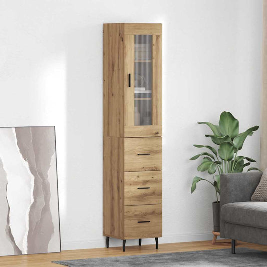 Highboard Artisan-Eiche 34,5 x 34 x 180 cm Holzwerkstoff