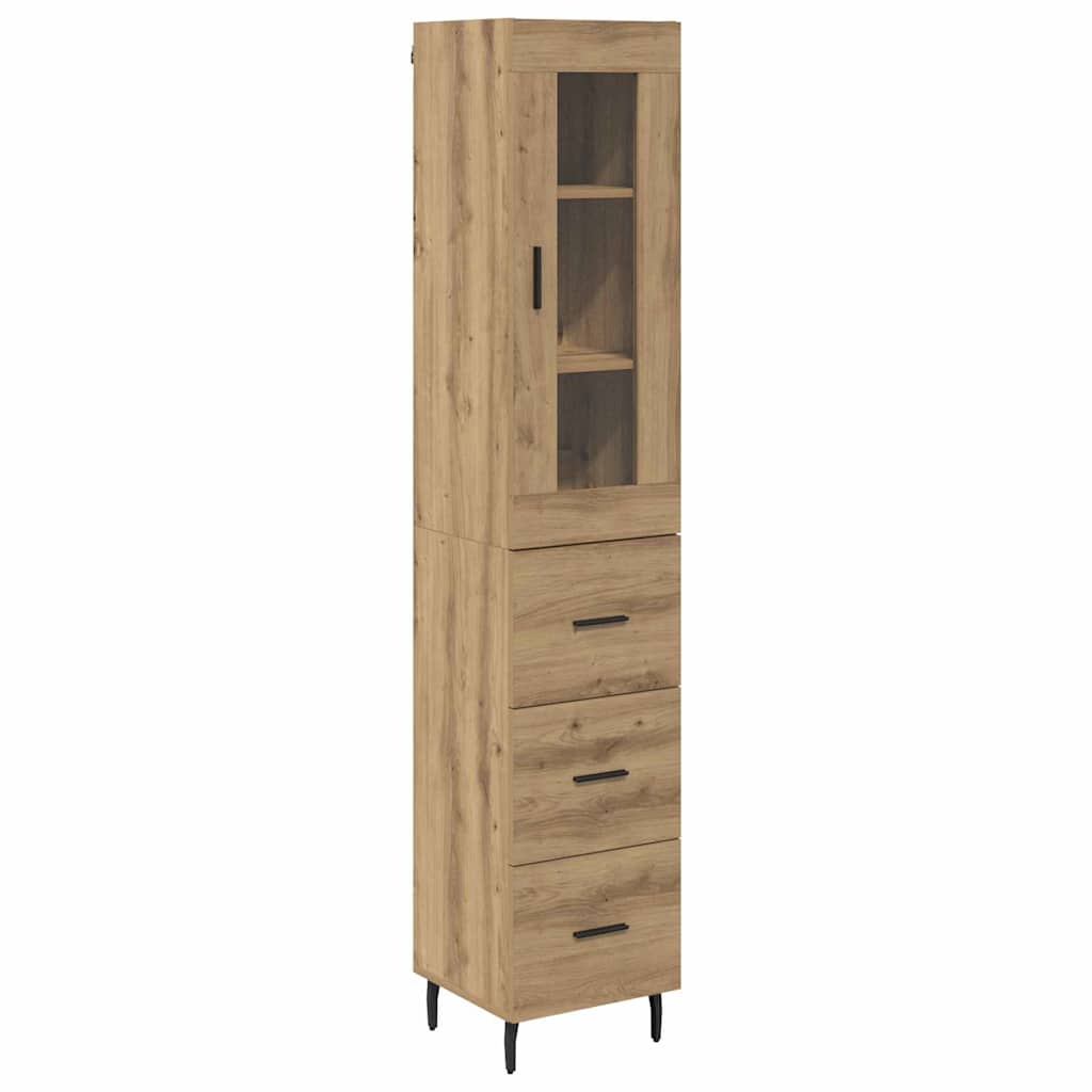 Highboard Artisan-Eiche 34,5 x 34 x 180 cm Holzwerkstoff
