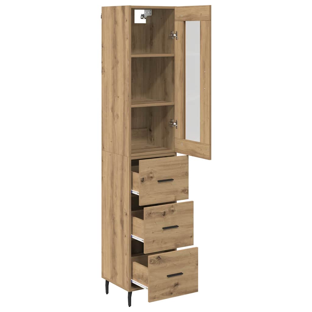 Highboard Artisan-Eiche 34,5 x 34 x 180 cm Holzwerkstoff