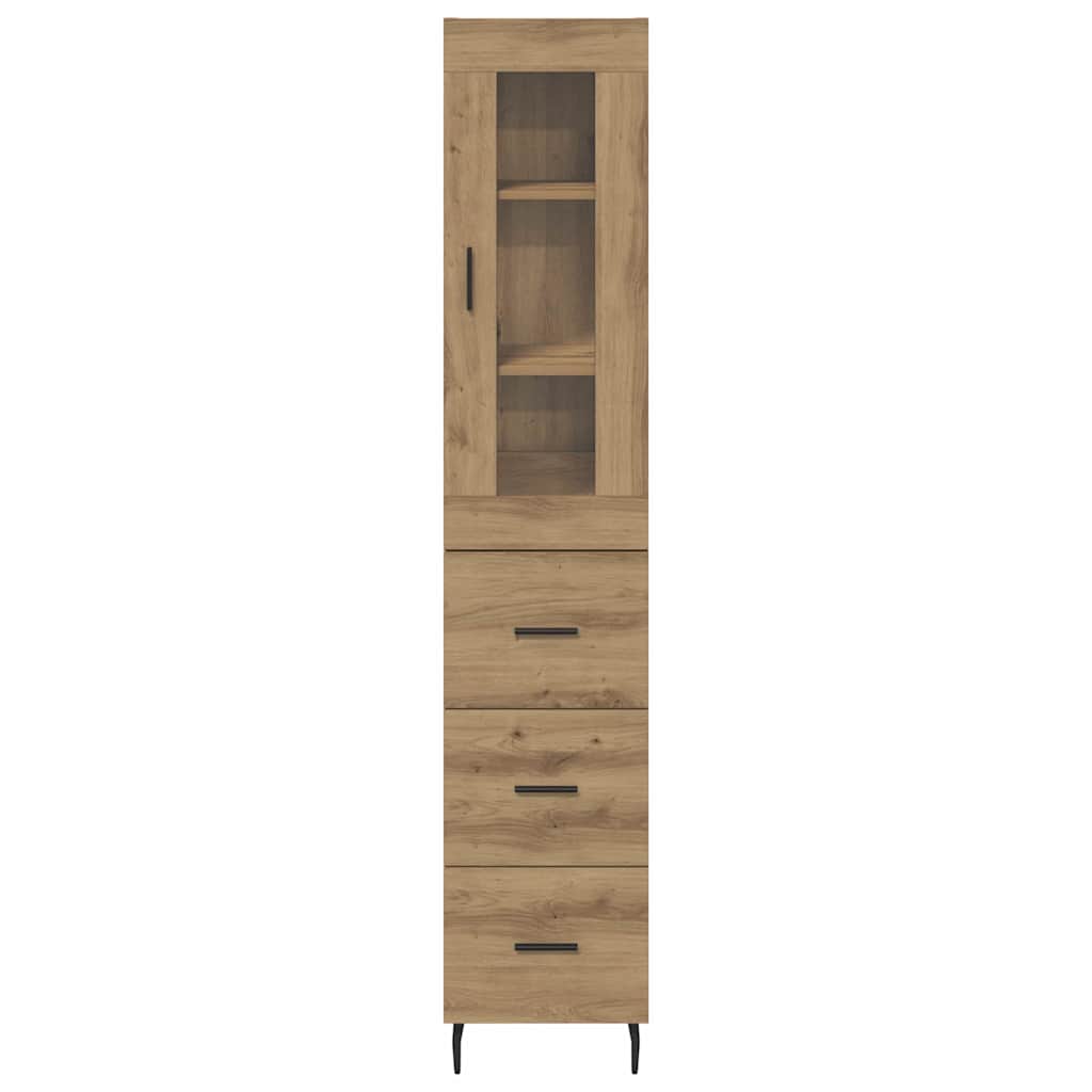 Highboard Artisan-Eiche 34,5 x 34 x 180 cm Holzwerkstoff
