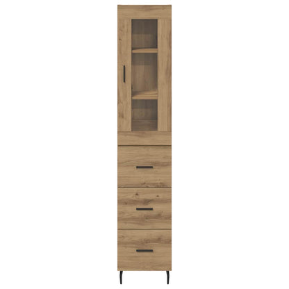 Highboard Artisan-Eiche 34,5 x 34 x 180 cm Holzwerkstoff