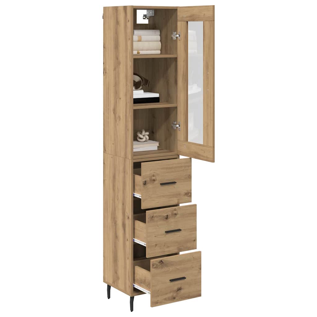 Highboard Artisan-Eiche 34,5 x 34 x 180 cm Holzwerkstoff