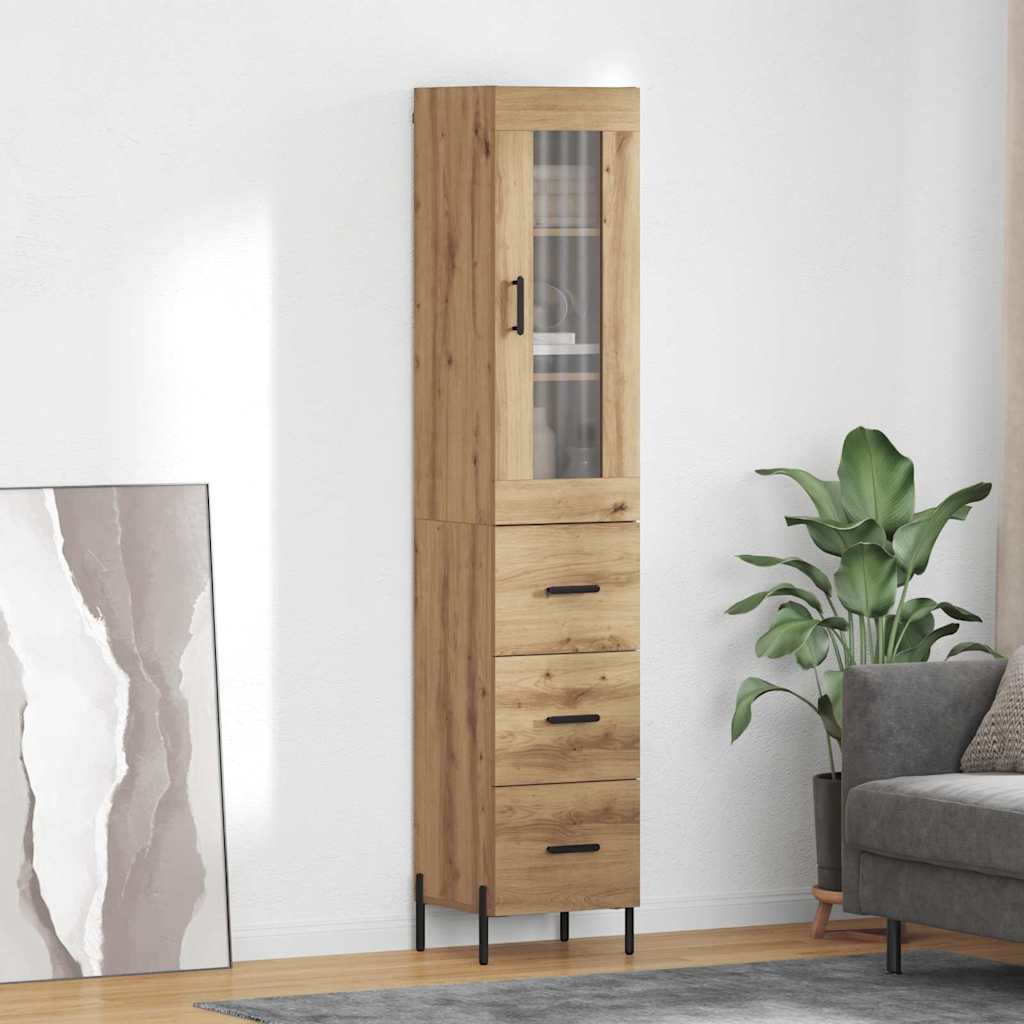 Highboard Artisan-Eiche 34,5 x 34 x 180 cm Holzwerkstoff