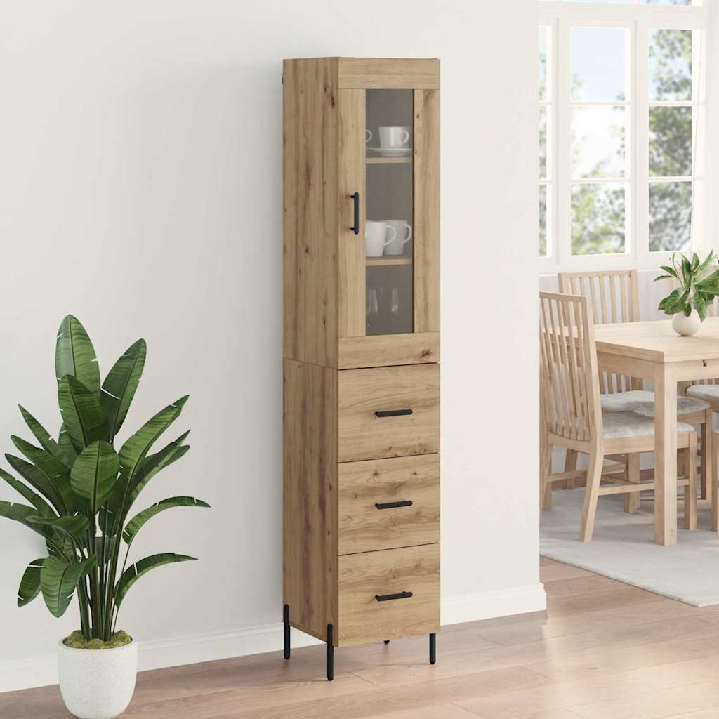 Highboard Artisan-Eiche 34,5 x 34 x 180 cm Holzwerkstoff