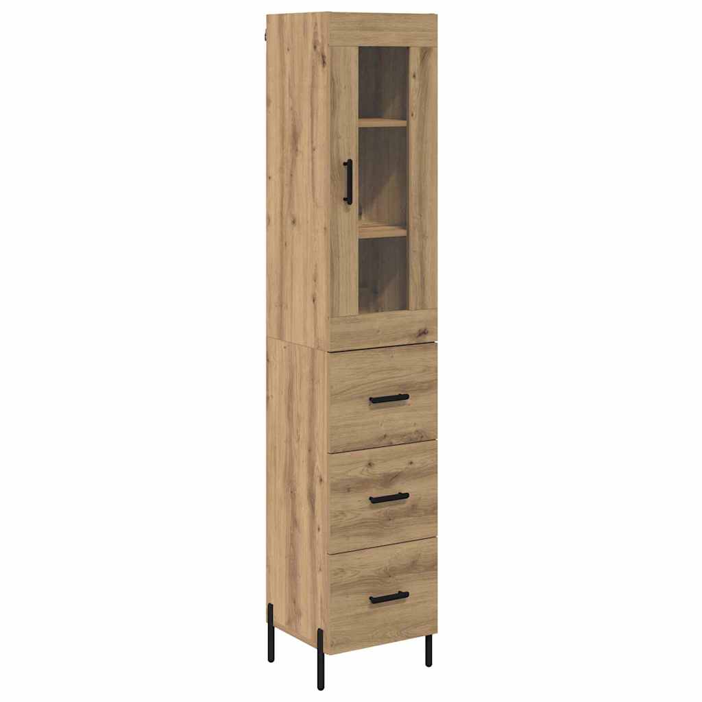 Highboard Artisan-Eiche 34,5 x 34 x 180 cm Holzwerkstoff