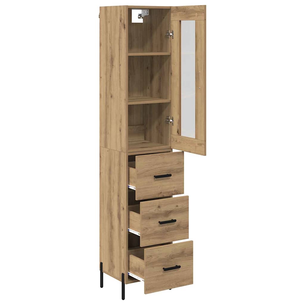 Highboard Artisan-Eiche 34,5 x 34 x 180 cm Holzwerkstoff