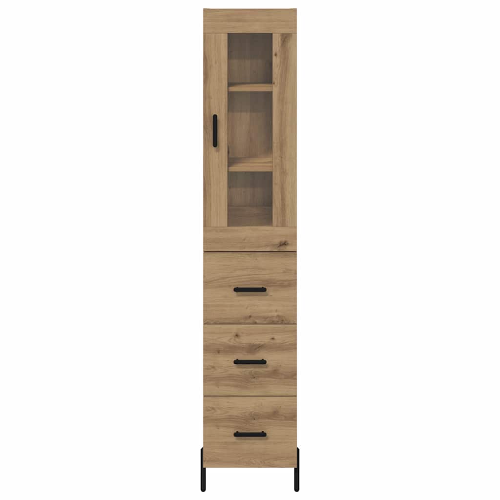 Highboard Artisan-Eiche 34,5 x 34 x 180 cm Holzwerkstoff