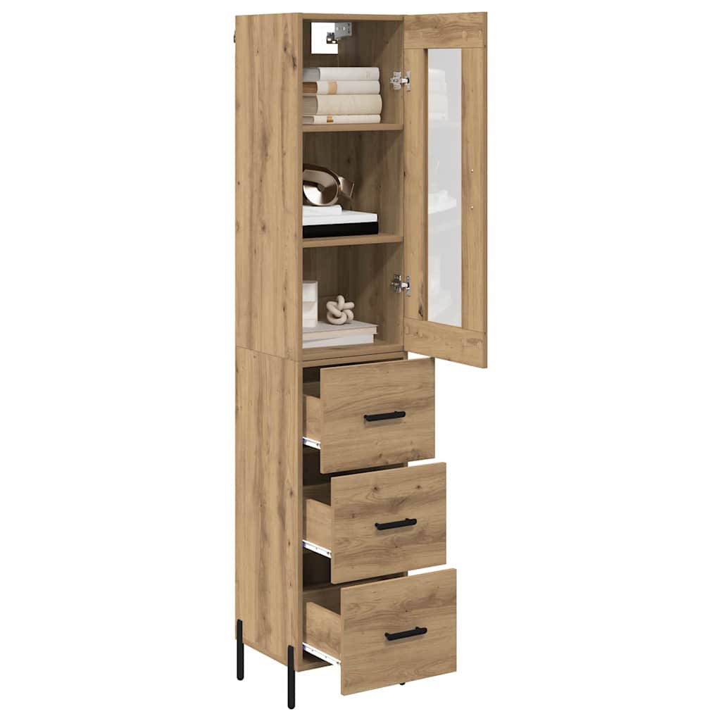 Highboard Artisan-Eiche 34,5 x 34 x 180 cm Holzwerkstoff