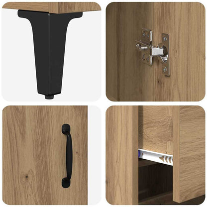 Highboard Artisan-Eiche 69,5 x 34 x 180 cm Holzwerkstoff