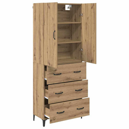Highboard Artisan-Eiche 69,5 x 34 x 180 cm Holzwerkstoff