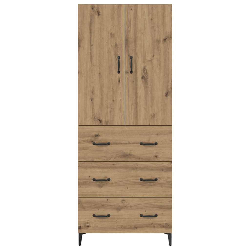 Highboard Artisan-Eiche 69,5 x 34 x 180 cm Holzwerkstoff