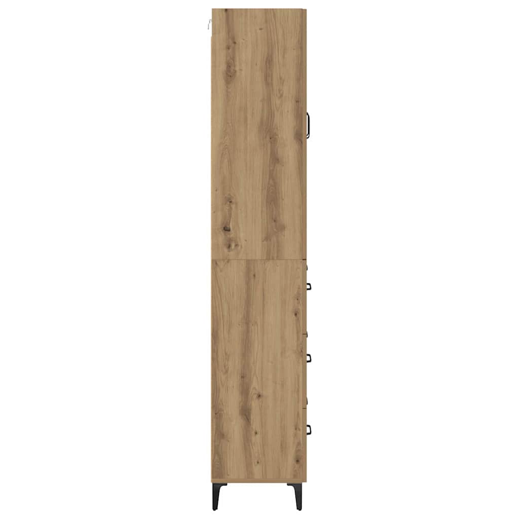 Highboard Artisan-Eiche 69,5 x 34 x 180 cm Holzwerkstoff