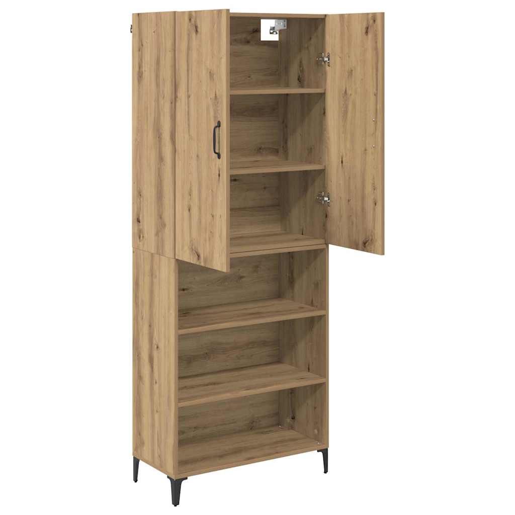Highboard Artisan-Eiche 69,5 x 34 x 180 cm Holzwerkstoff