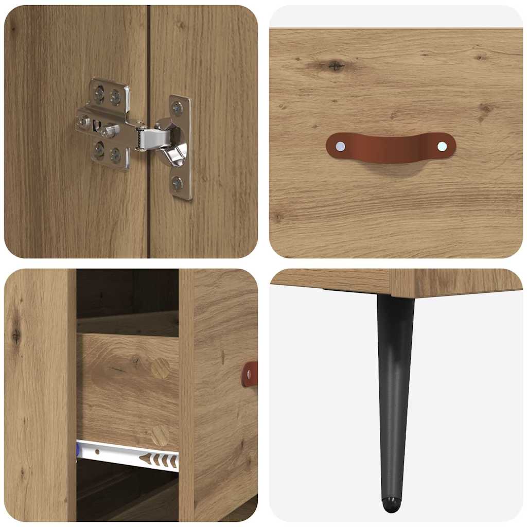 Highboard Artisan-Eiche 69,5 x 34 x 180 cm Holzwerkstoff