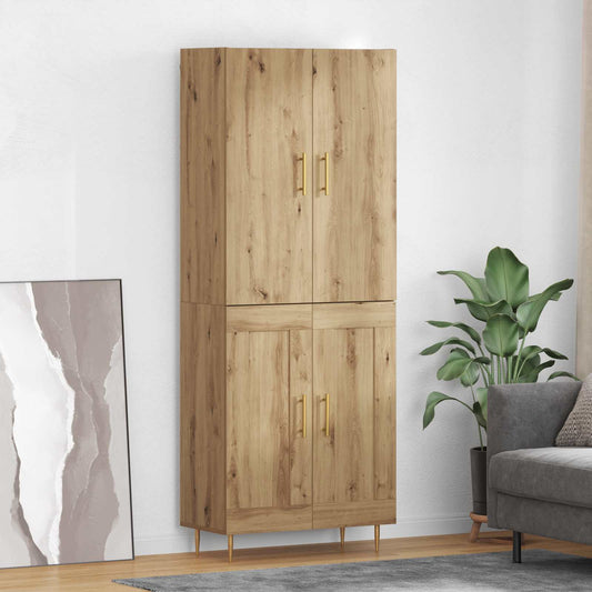 Highboard Artisan-Eiche 69,5 x 34 x 180 cm Holzwerkstoff