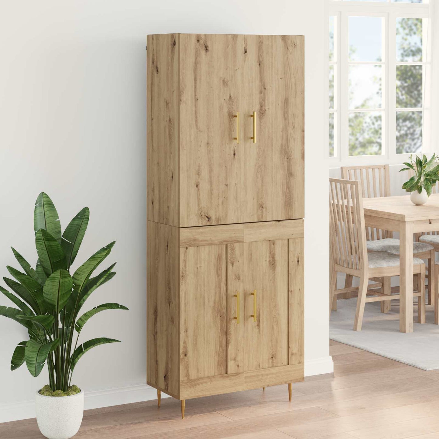 Highboard Artisan-Eiche 69,5 x 34 x 180 cm Holzwerkstoff