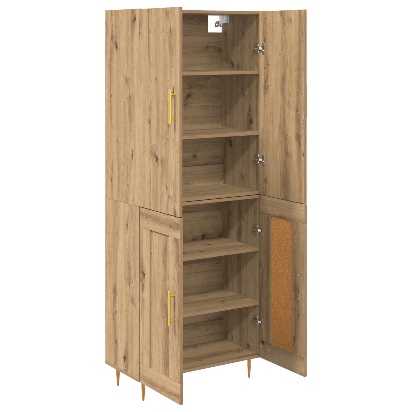 Highboard Artisan-Eiche 69,5 x 34 x 180 cm Holzwerkstoff