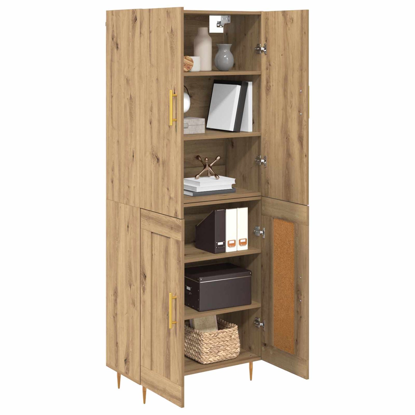 Highboard Artisan-Eiche 69,5 x 34 x 180 cm Holzwerkstoff