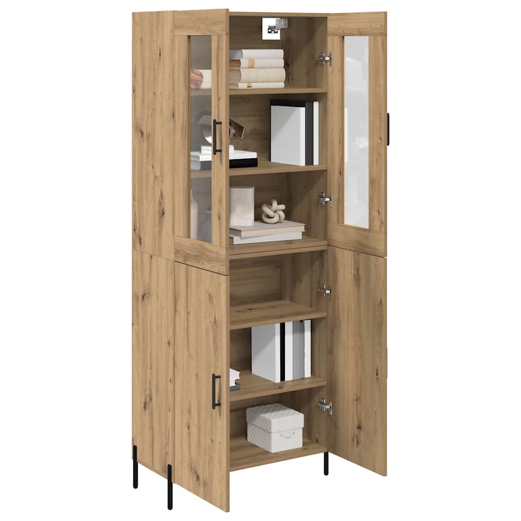 Highboard Artisan-Eiche 69,5 x 34 x 180 cm Holzwerkstoff