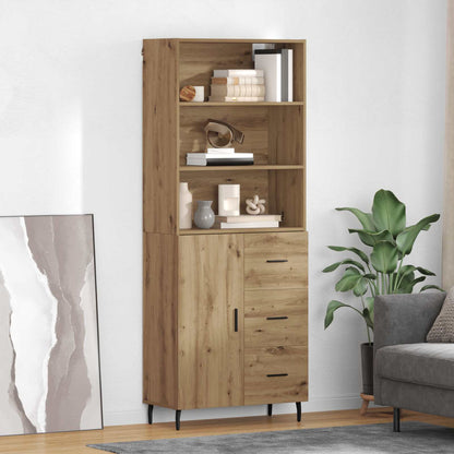 Highboard mit Schubladen Artisan-Eiche 69,5 x 34 x 180 cm