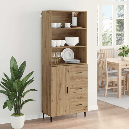Highboard mit Schubladen Artisan-Eiche 69,5 x 34 x 180 cm