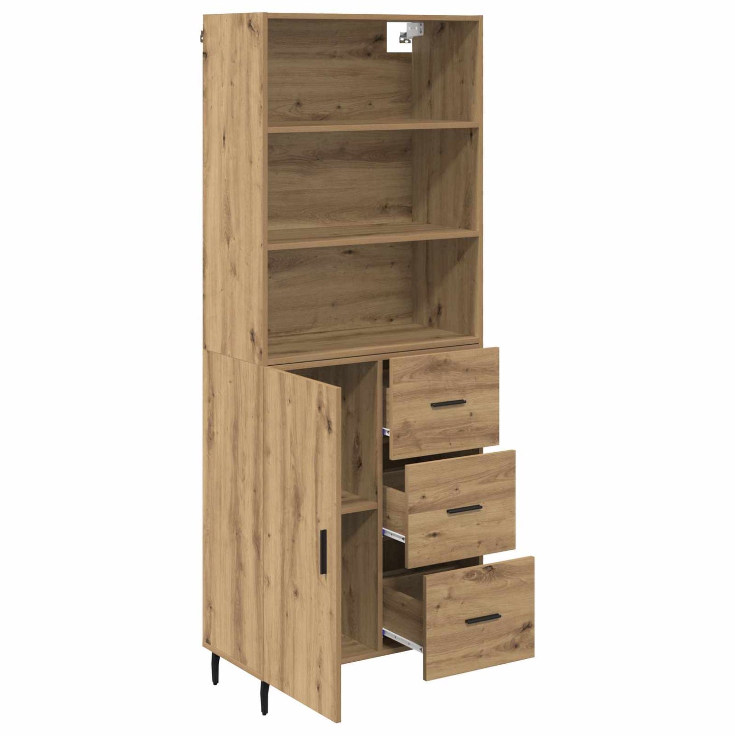 Highboard mit Schubladen Artisan-Eiche 69,5 x 34 x 180 cm