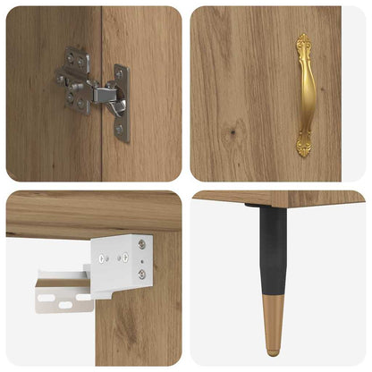 Highboard Artisan-Eiche 69,5 x 34 x 180 cm Holzwerkstoff