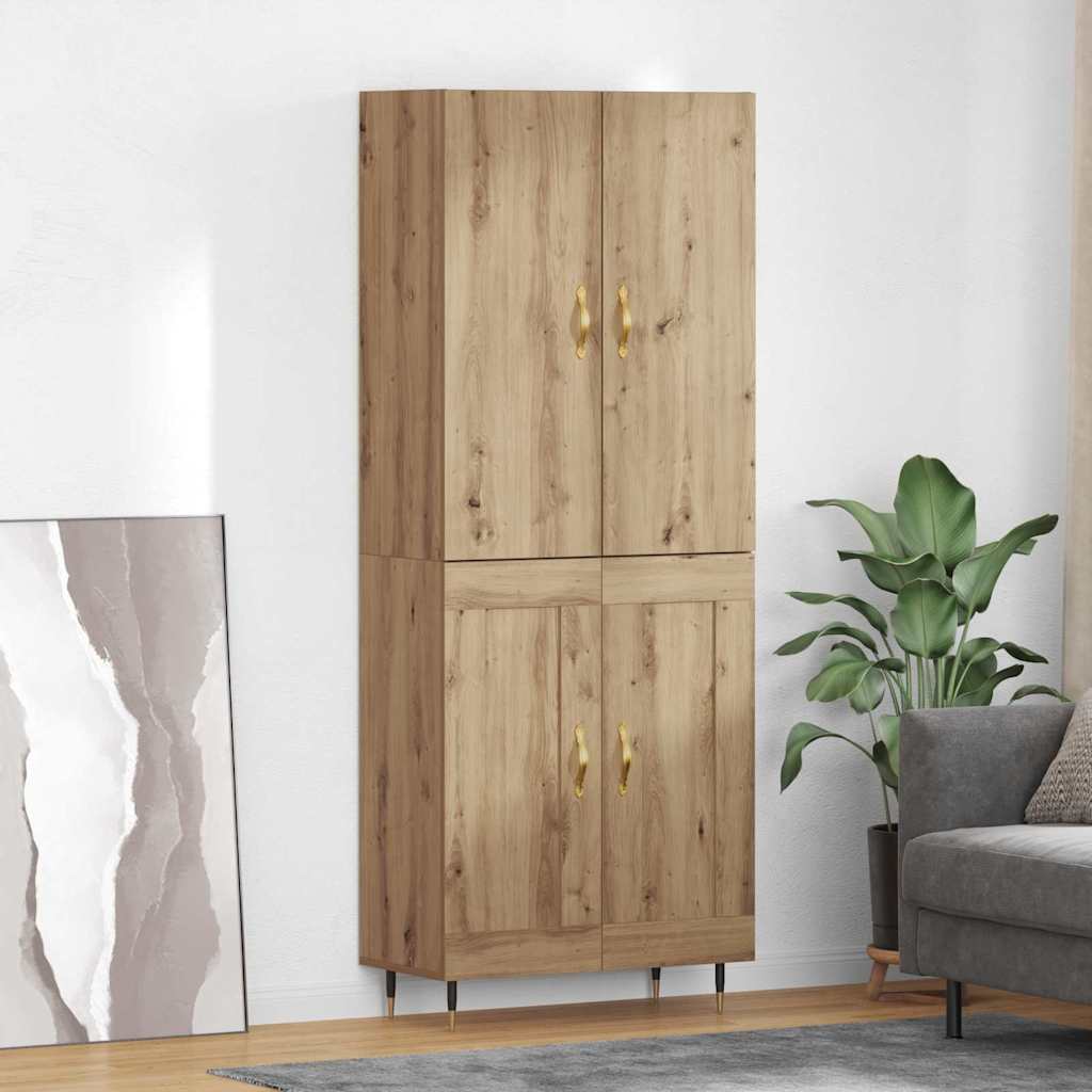 Highboard Artisan-Eiche 69,5 x 34 x 180 cm Holzwerkstoff