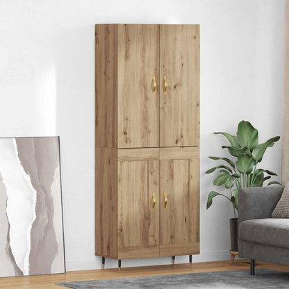 Highboard Artisan-Eiche 69,5 x 34 x 180 cm Holzwerkstoff