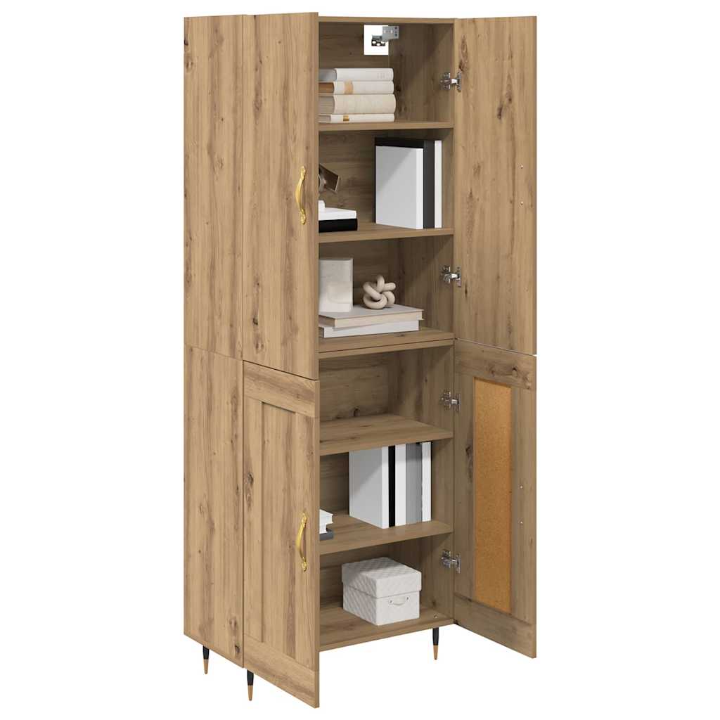 Highboard Artisan-Eiche 69,5 x 34 x 180 cm Holzwerkstoff