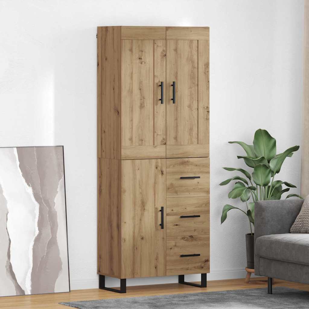 Highboard Artisan-Eiche 69,5 x 34 x 180 cm Holzwerkstoff
